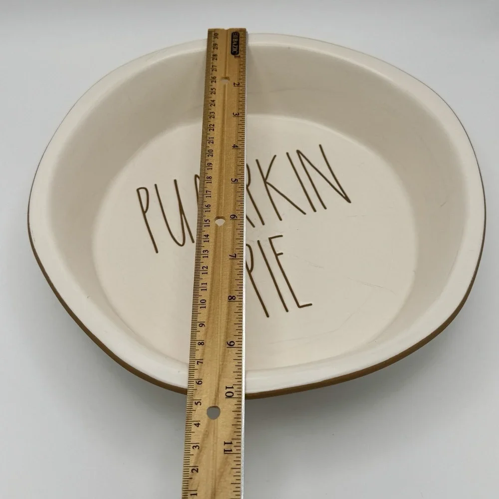 Rae Dunn PUMPKIN‎ PIE Baking Dish Ceramic Farmhouse Kitchen Serveware